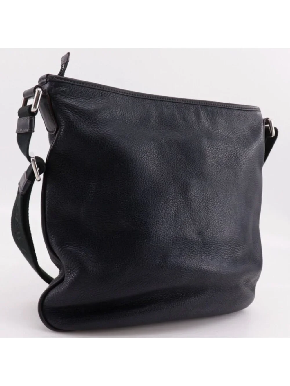 Loewe Anagram Leather Black Shoulder Bag